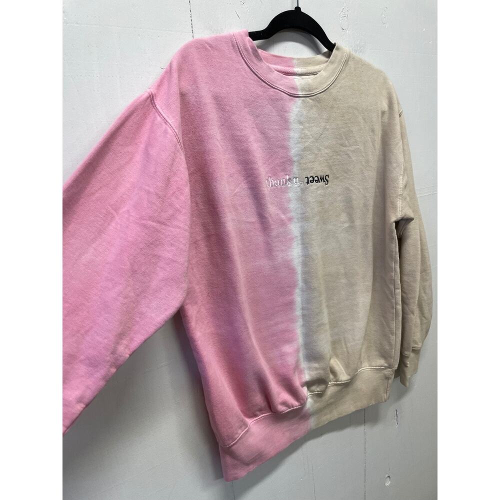 Ariana Grande Sweatshirt Womens SMALL Sweetener World Tour Two-Tone Tie Dye - Picture 2 of 8